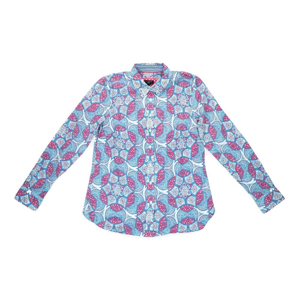 NWT Talbots Petite Women's Shirt Floral Print Size P Button-up Multicolor